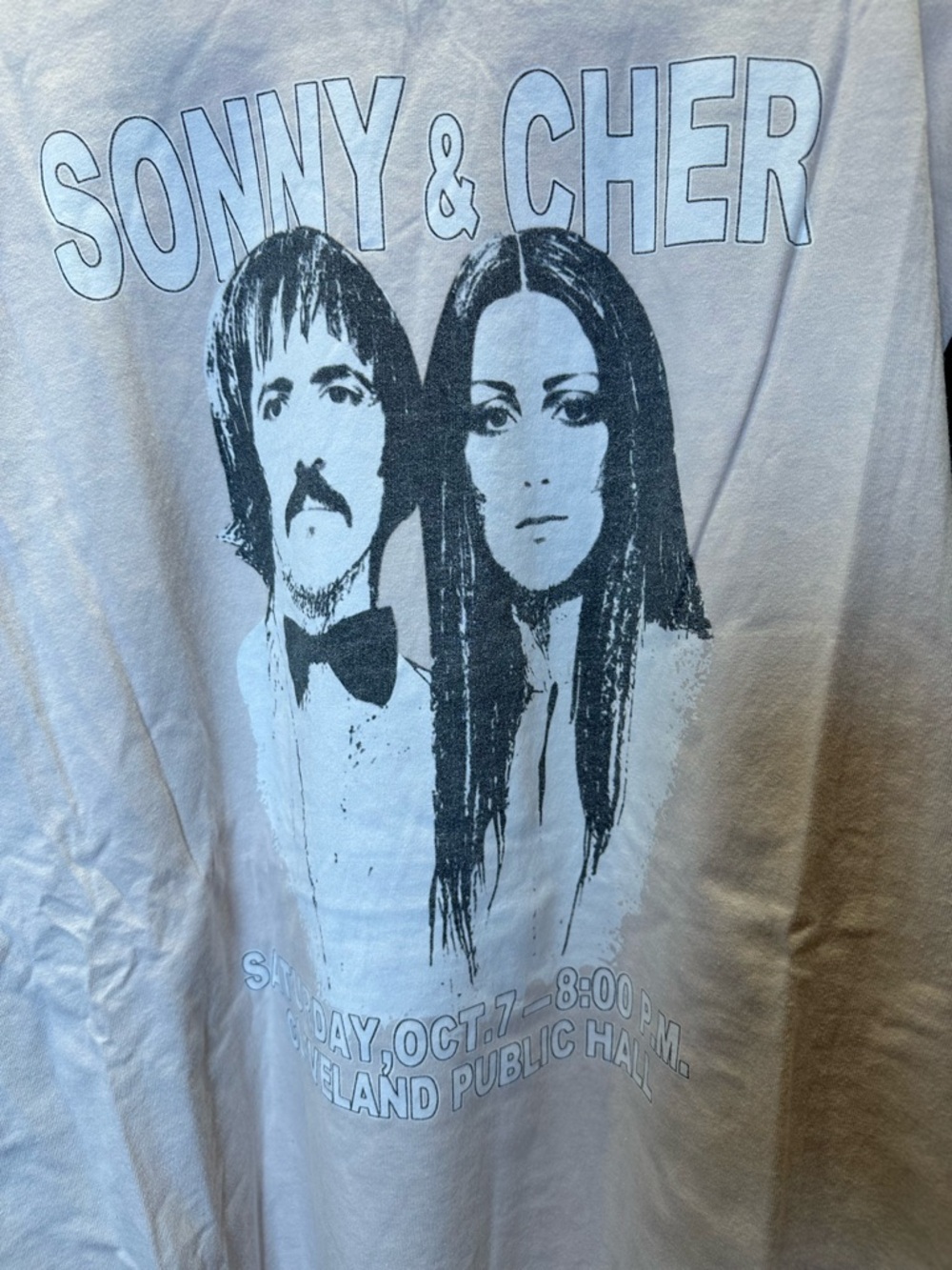 Sonny & Cher Graphic Boho tee w/KANTHA Kimono Sleeves- Blue Velvet - Picture 3 of 8